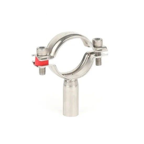 Ss 304 Double Pin Pipe Tube Holder Sanitary Tube Fittings With Weld End