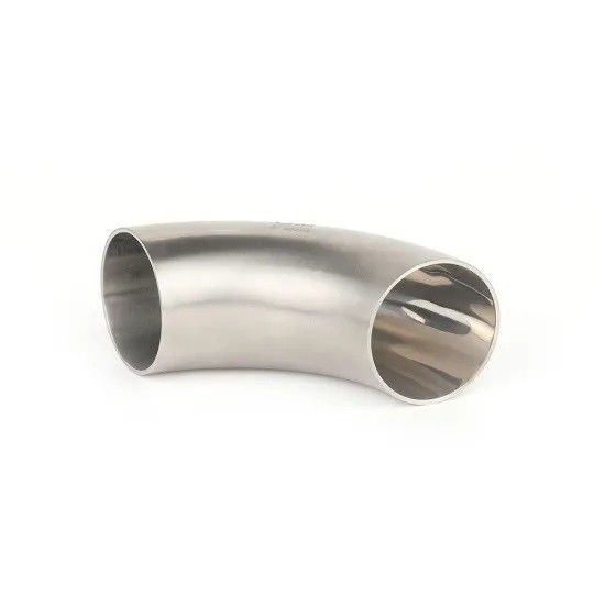 Food Grade Sanitary Stainless Steel SMS 90 Degree Welded Long Elbow Pipe Fitting