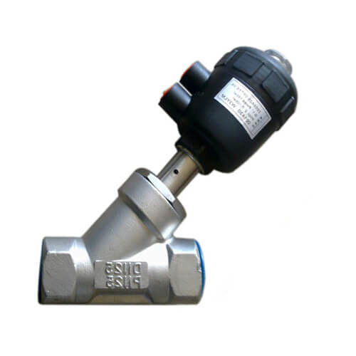Hygienic Sanitary Stainless Steel Pneumatic Actuator Angle Seat Valve