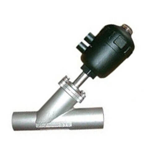 Hygienic Sanitary Stainless Steel Pneumatic Actuator Angle Seat Valve