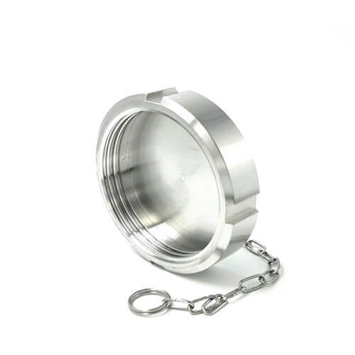 Hygienic Sanitary Stainless Steel Round Blank Blind Nut with Chain Pipe ...