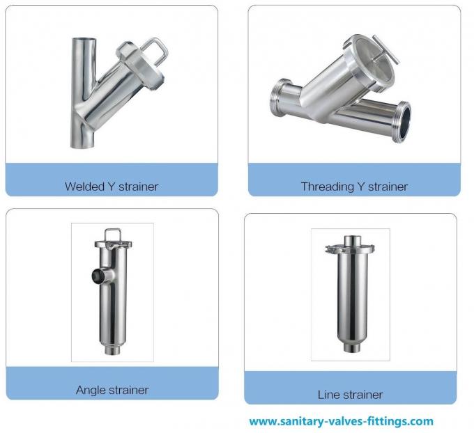 Welded Threaded Y Type Sanitary Filter For Food Processing Industries 0