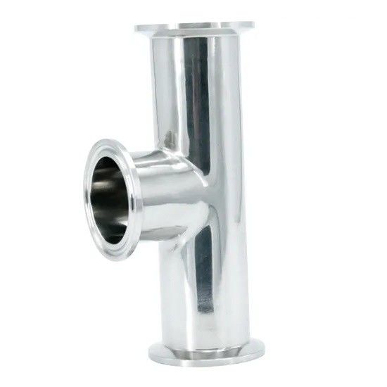 hygienic food grade stainless steel 304 tri clamped equal tee