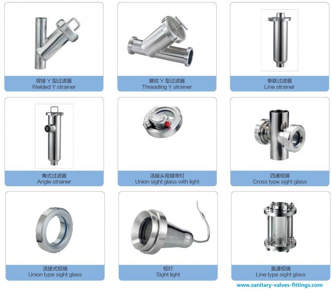Sanitary food Grade ss304 ss316 Welded Threaded Clamped Tubular Sight Glass 3